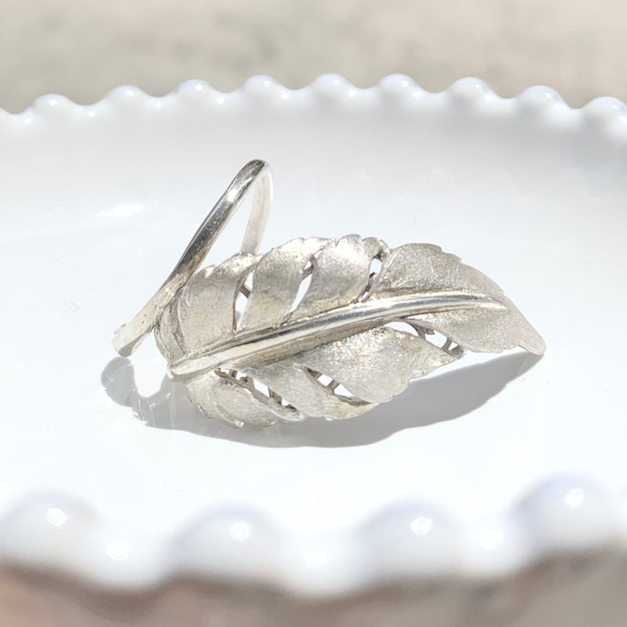 Handmade feather ring