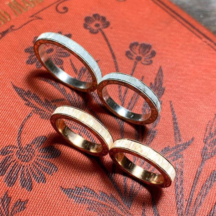 Classic Forever 18k White Gold & Rose Gold Couple Rings