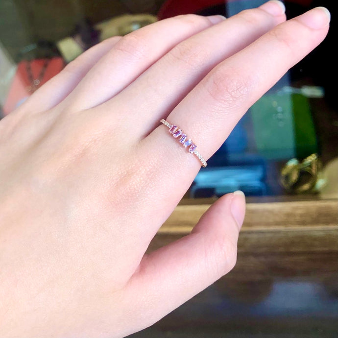 Its my color pink sapphire diamonds ring