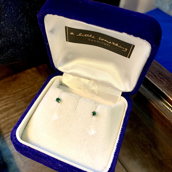 Tsavorite garnet earrings