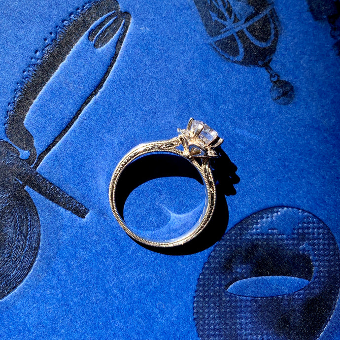 My lovely Karin's engagement diamonds ring