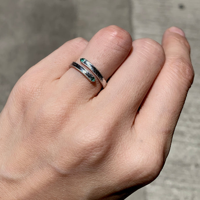 always around you - emeralds engagement ring