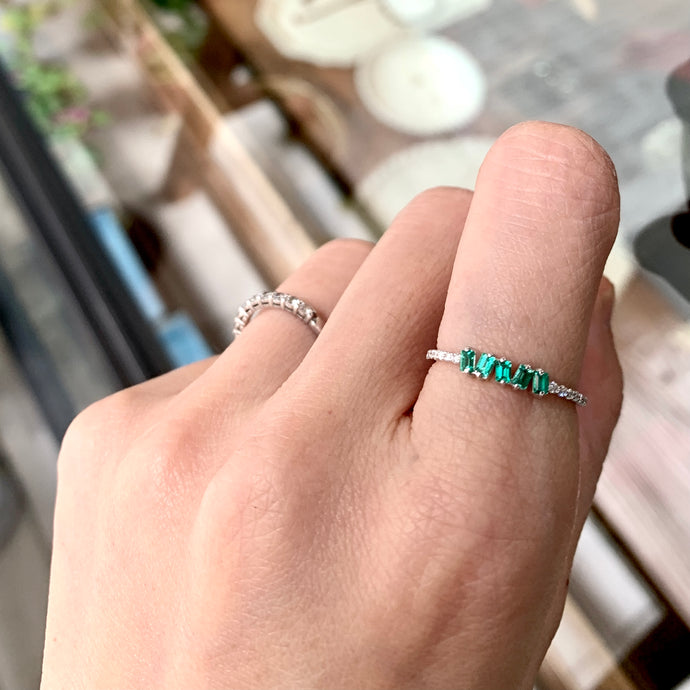 Her first Emeralds rings