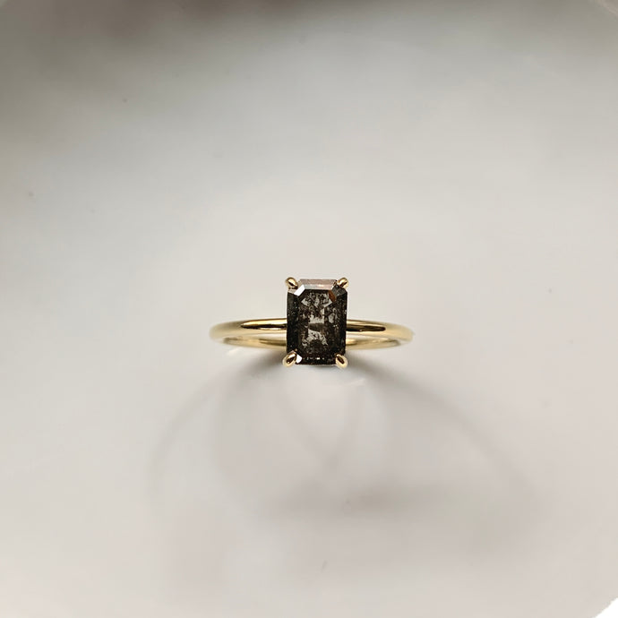 Her salt and pepper diamonds ring