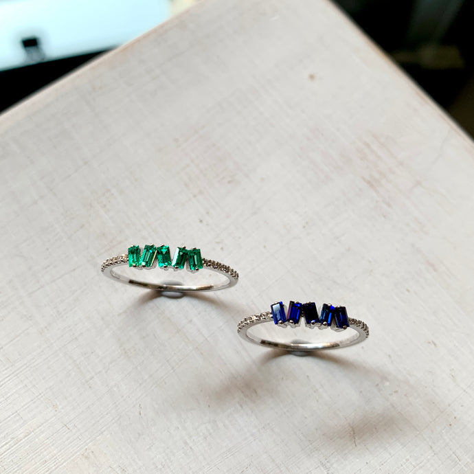 emeralds and sapphire rings for different She
