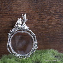 Load image into Gallery viewer, SV Moomin [Moomin &amp; Snufkin on the Bridge] Magnifying Glass Pendant