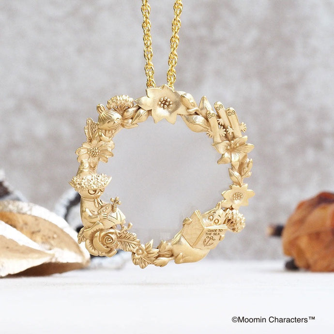 SV Moomin [Moominvalley Friends] Garland (Gold Plated) Magnifying Glass Pendant